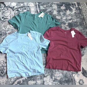 NWT Bundle of 3 Girls Pocket Tee Shirts XL